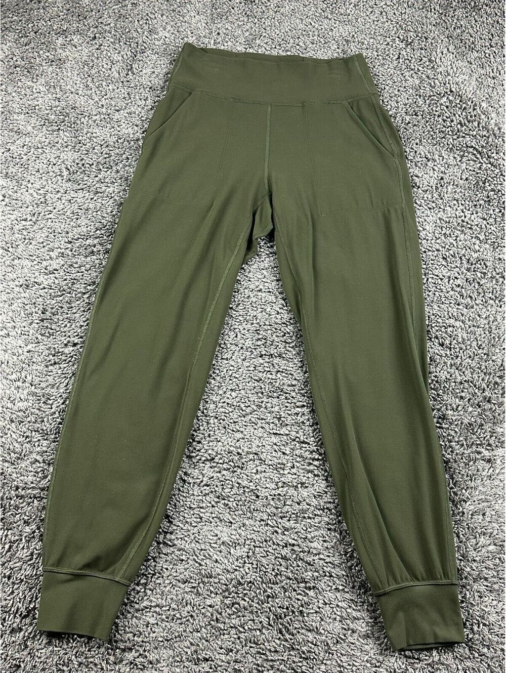 Lululemon Womens Align High Rise Jogger 28" Inseam Dark Olive Green Yoga Size 6